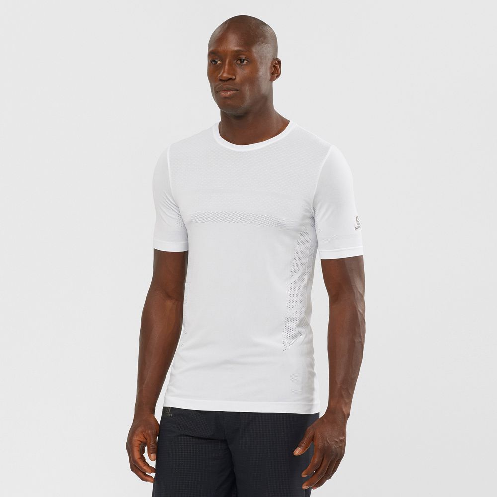 Camisetas Salomon Hombre Blancas - Salomon Argentina SENSE SEAMLESS M,291036-EDT